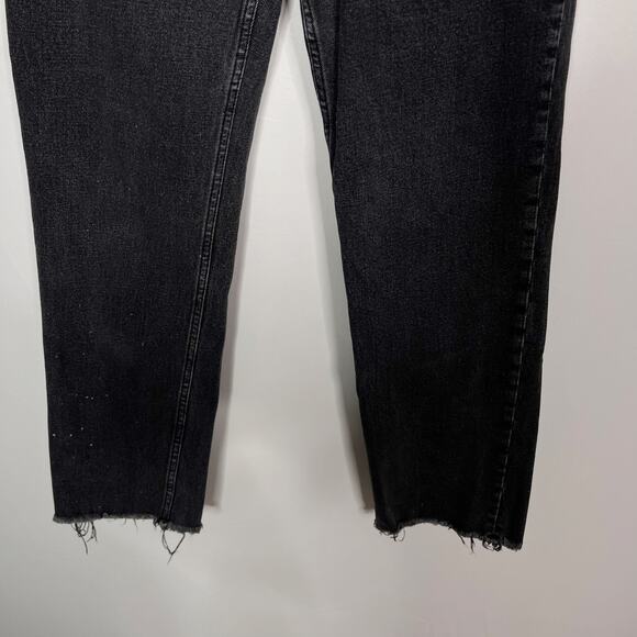 Abercrombie & Fitch 30 / 10 Long Black The Ankle Straight Ultra High Rise Jeans - Picture 4 of 10